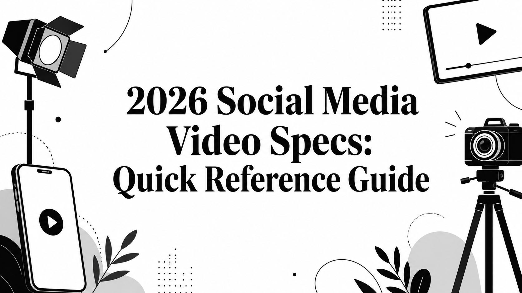 2026 Social Media Video Specs: Quick Reference Guide
