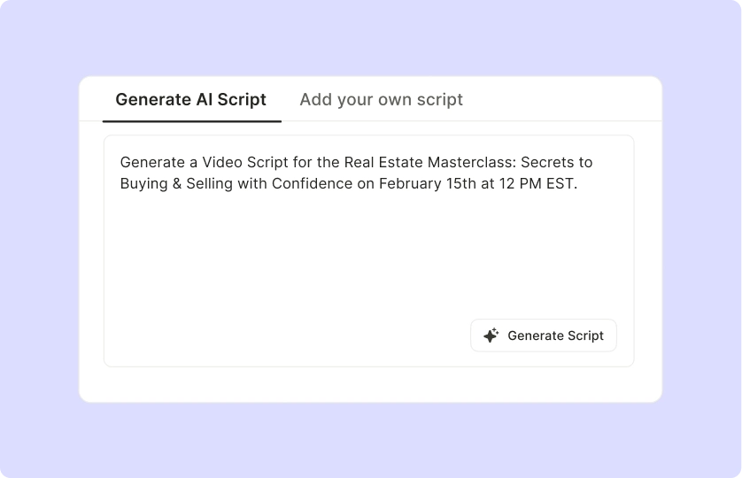 ai generate script