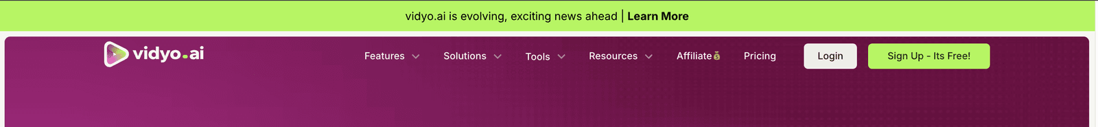 Sign up for vidyo.ai