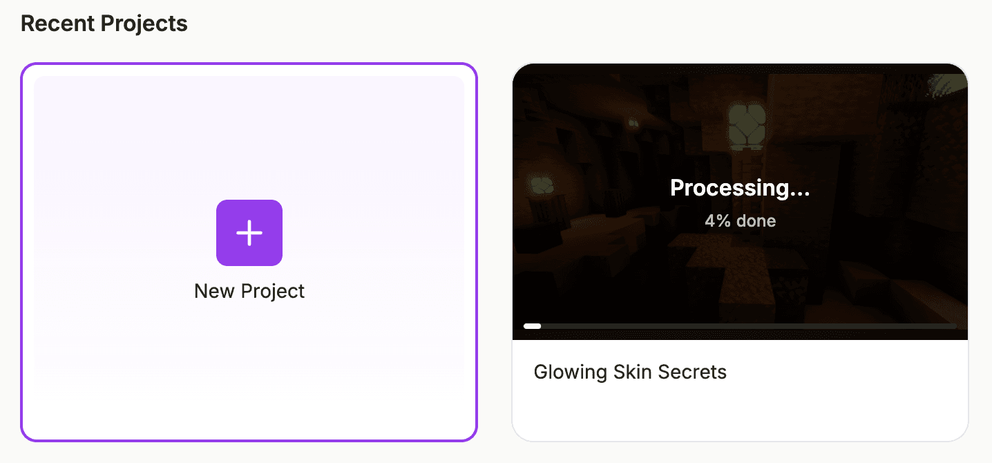 processing of your video