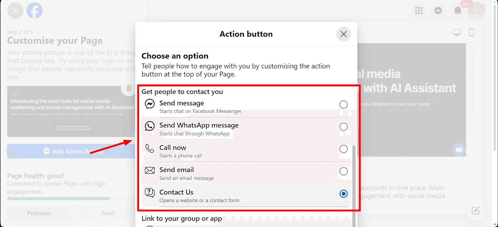 facebook business page