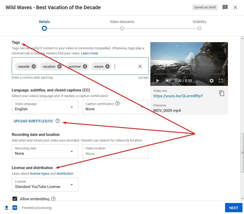 Step 2: Add Video Details