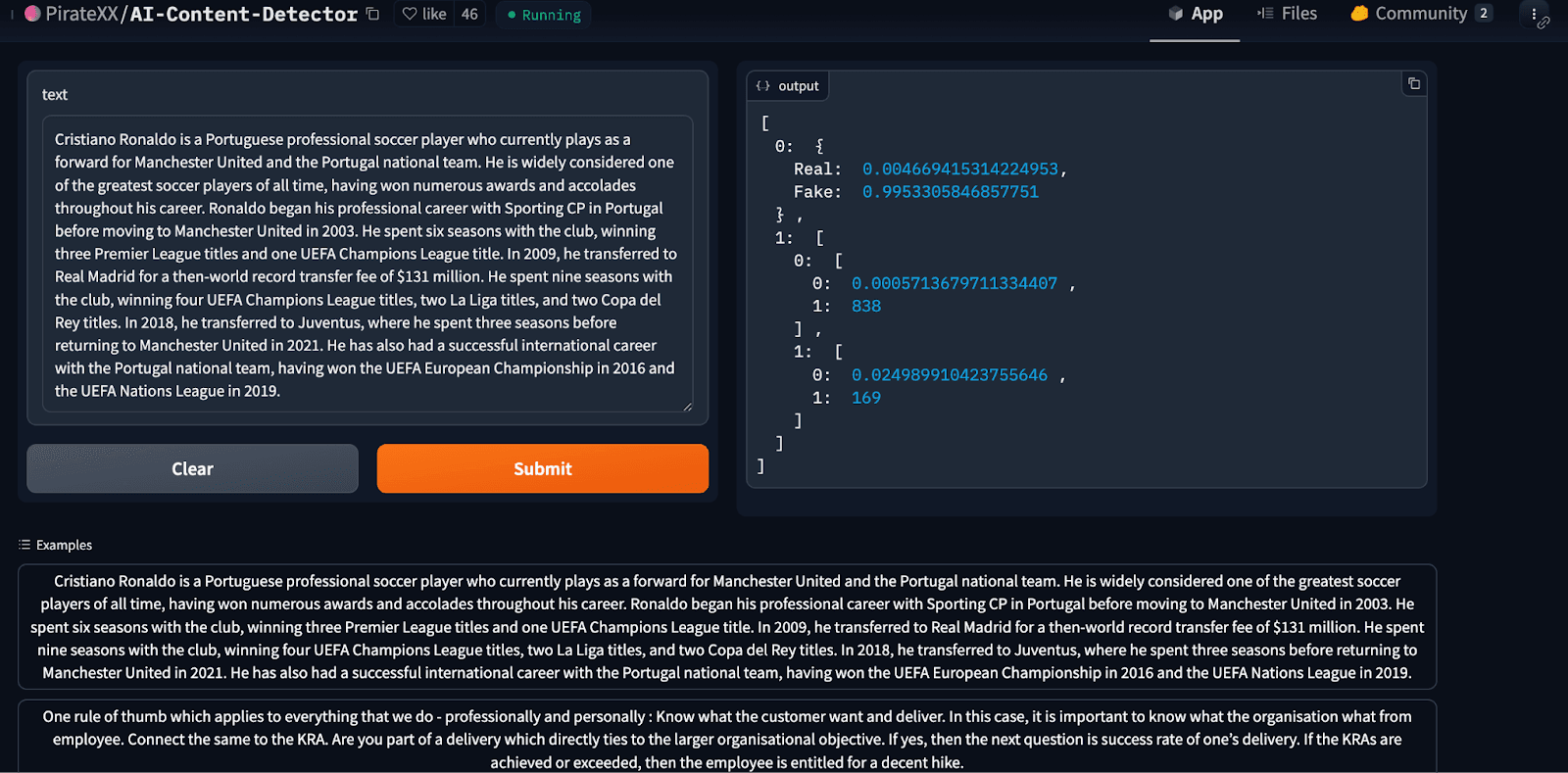 ai content detection tool