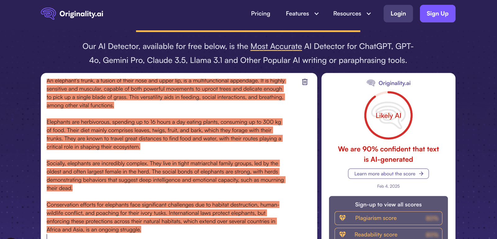 ai content detection tool