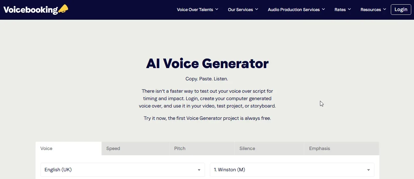 voicebooking ai voice over generator