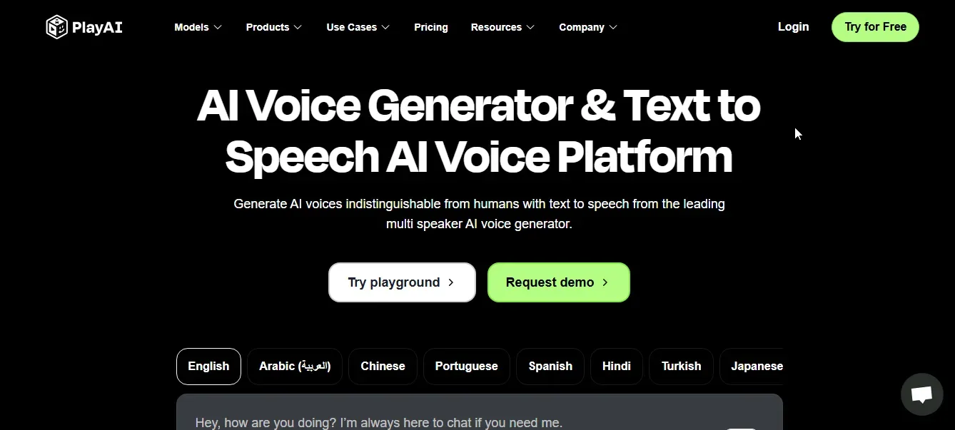play ai voice over generator
