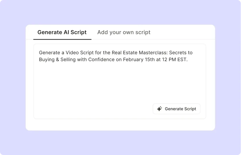 ai generate script