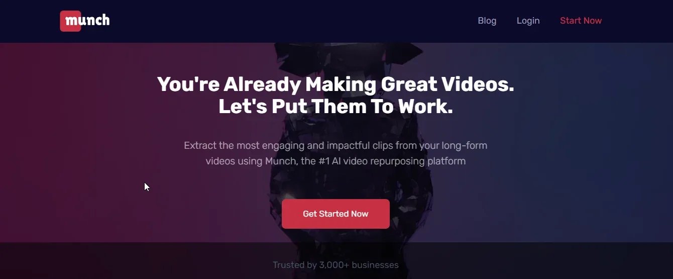 Getmunch homepage