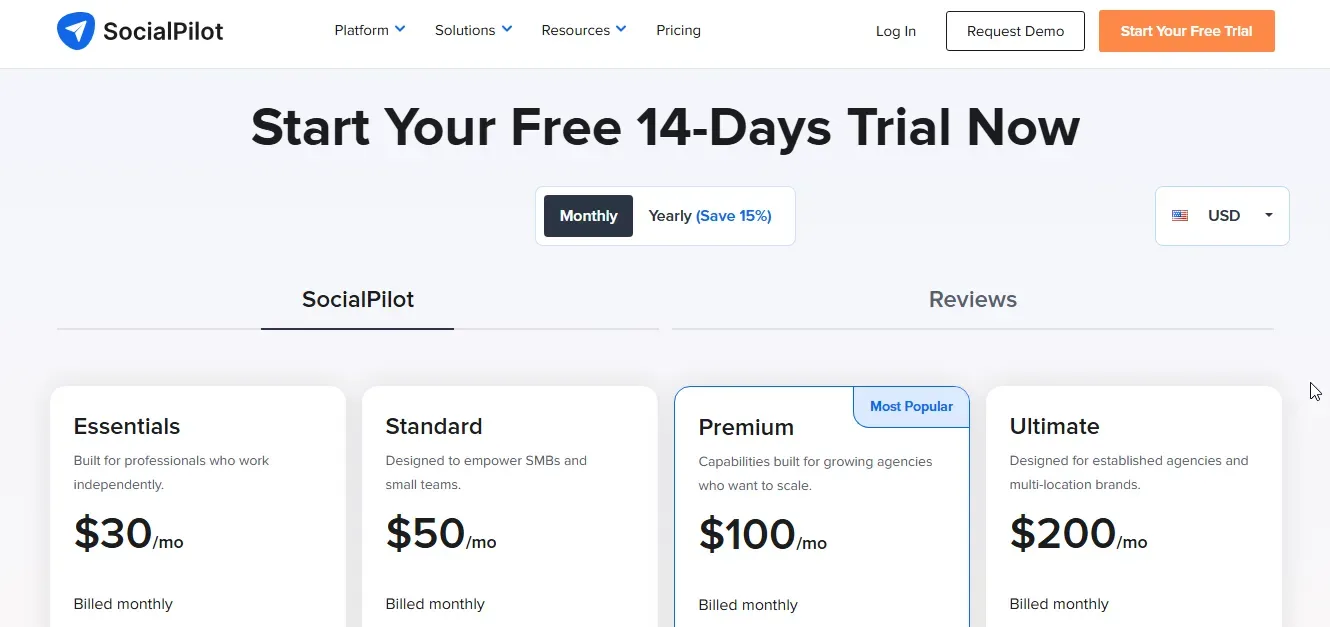 socialpilot pricing
