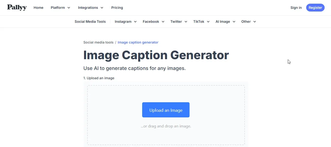 pallyy facebook caption generator