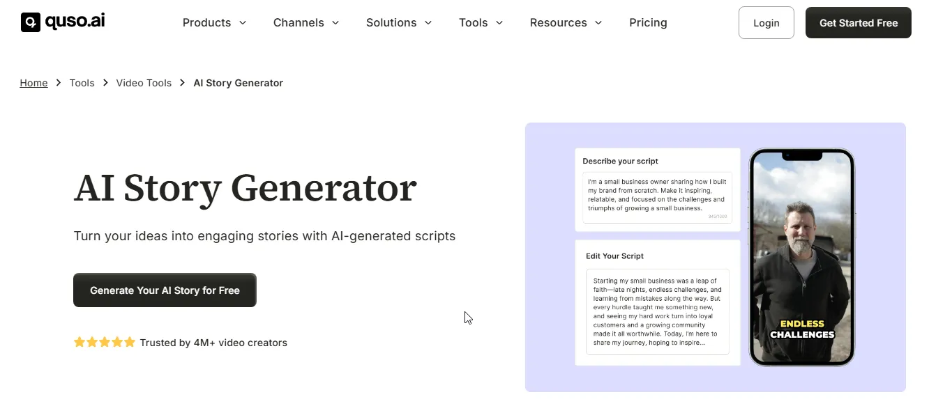 quso.ai ai story generators