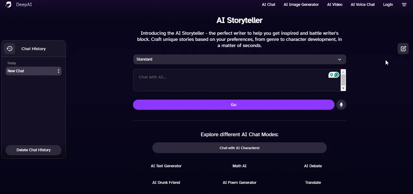 deep  ai story generators