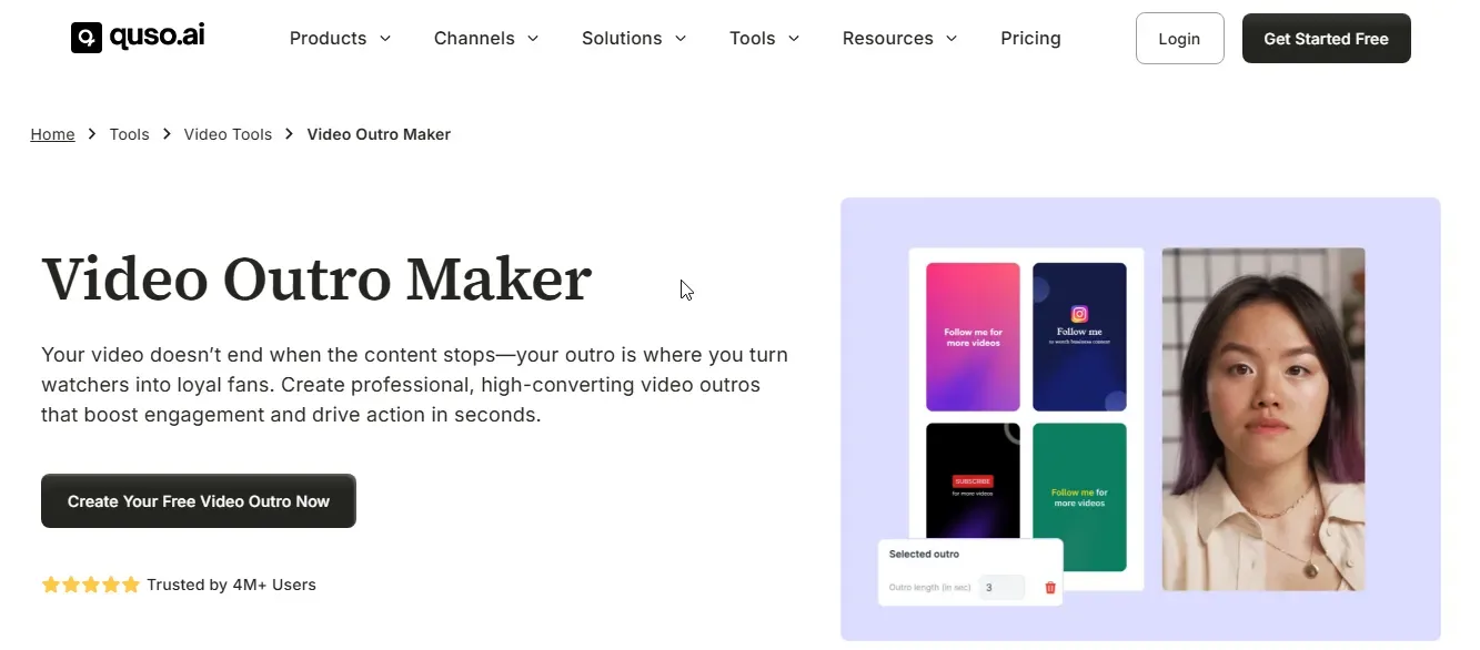quso.ai video outro maker