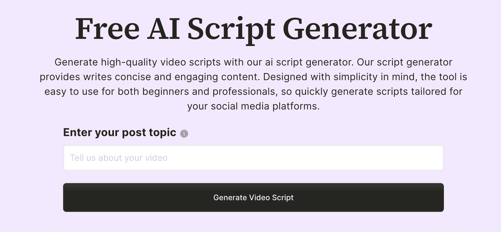 AI Script Generator