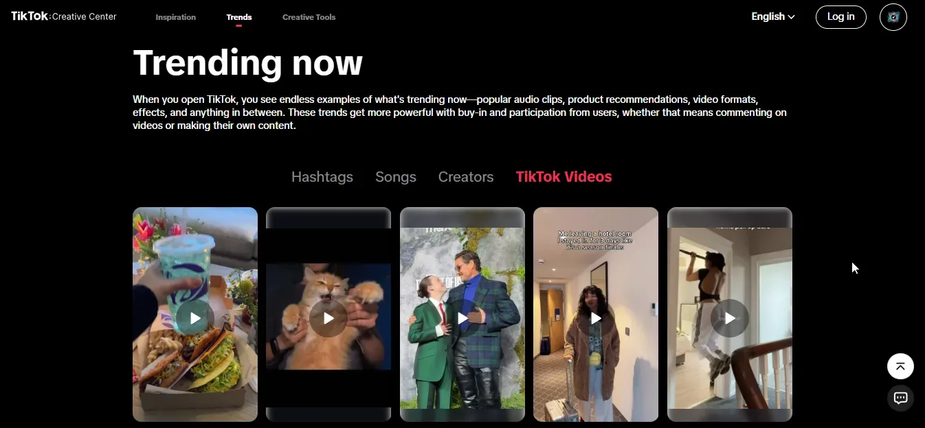 tiktok creative center