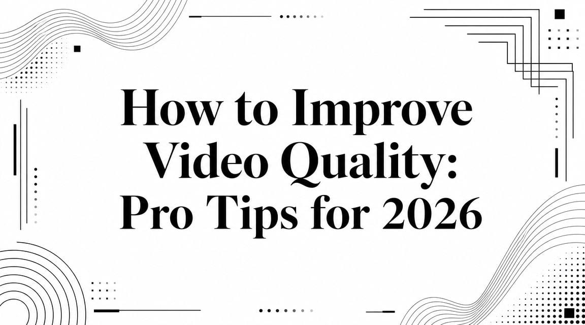 How to Improve Video Quality: Pro Tips for 2026