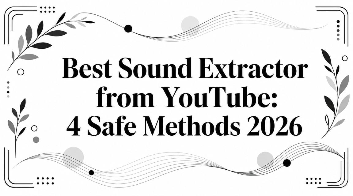 Best Sound Extractor from YouTube: 4 Safe Methods 2026