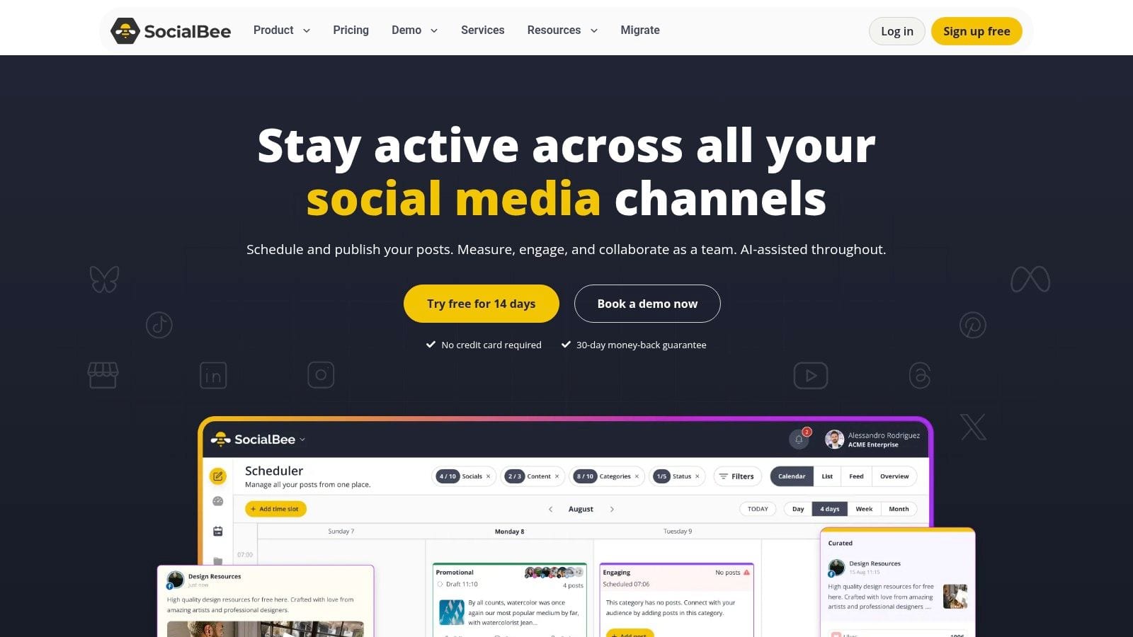 SocialBee: Best for Evergreen Content Automation