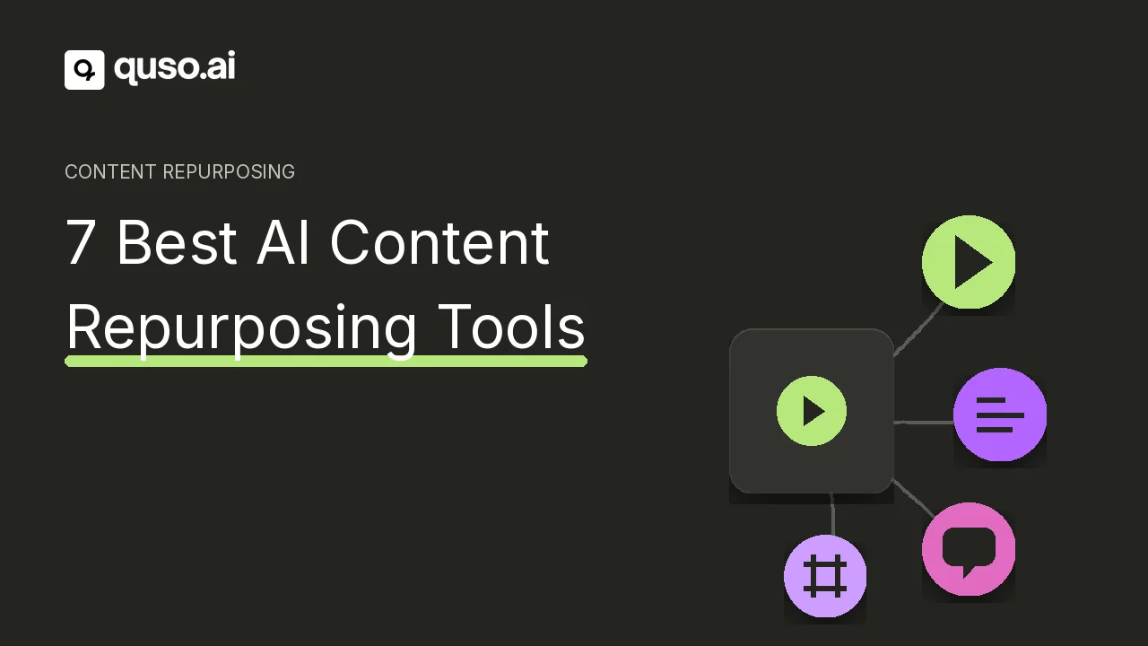 quso.ai cover image: 7 Best AI Content Repurposing Tools